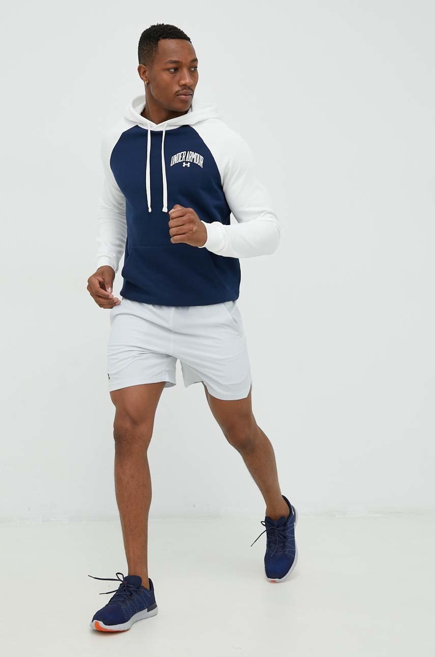 

Кофта Under Armour чоловіча колір синій з капюшоном візерунок