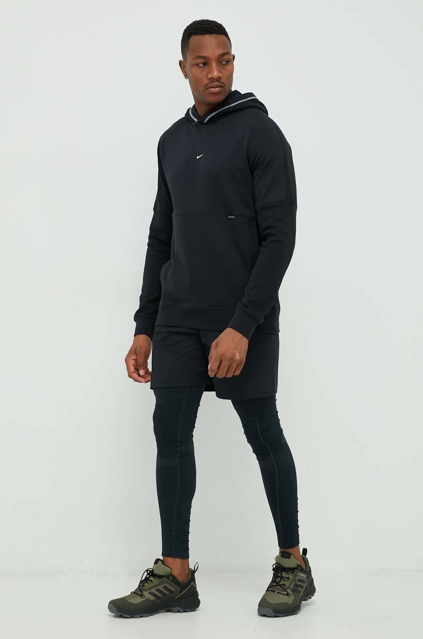 

Кофта Nike мужская цвет чёрный с капюшоном однотонная