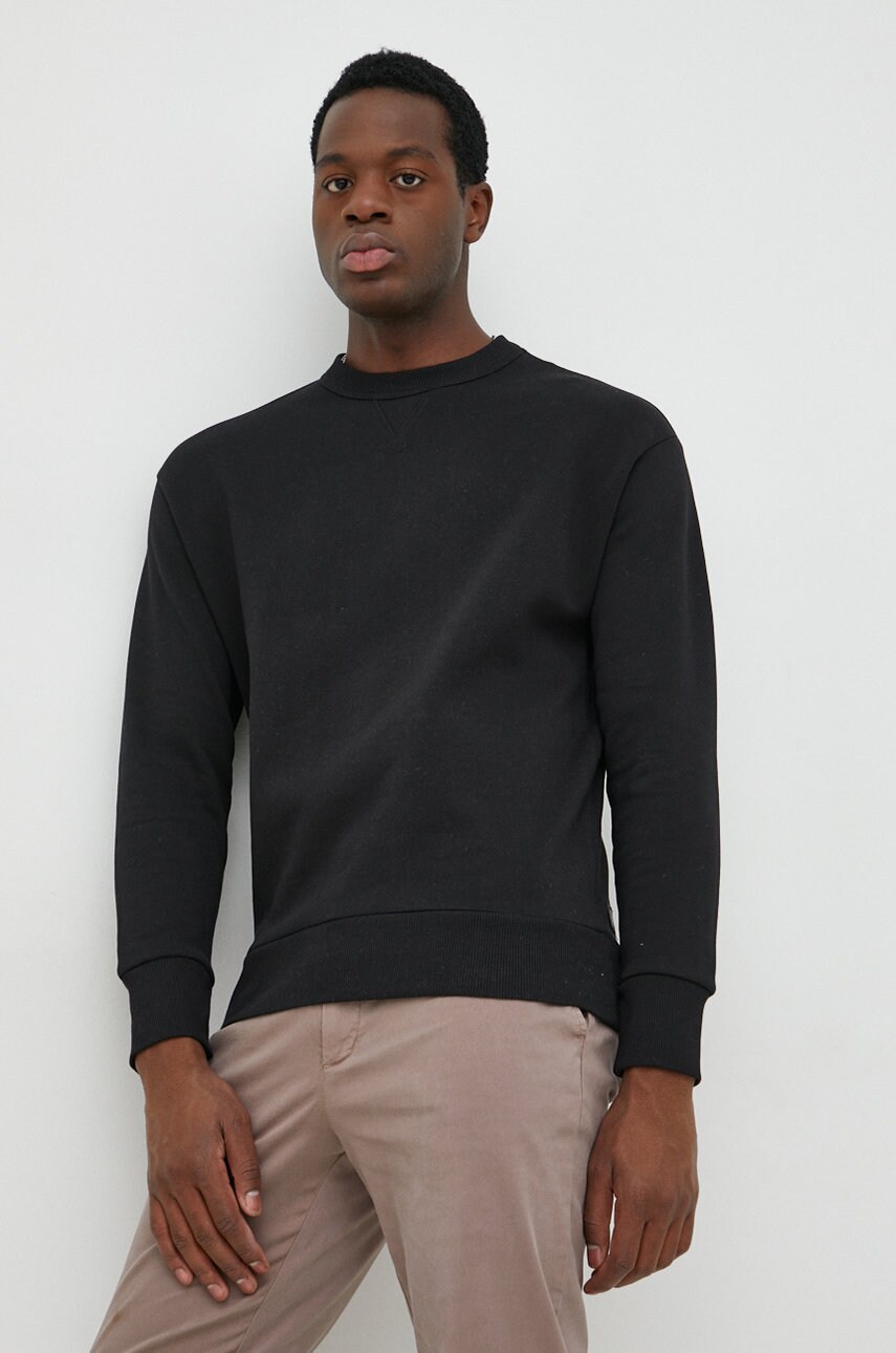 United colors of benetton bluza barbati, culoarea negru, neted