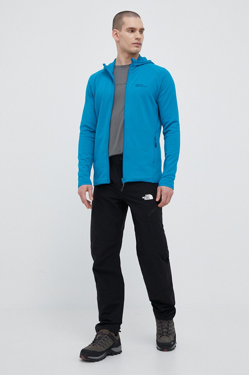 Спортивна кофта Jack Wolfskin Baiselberg з капюшоном однотонна