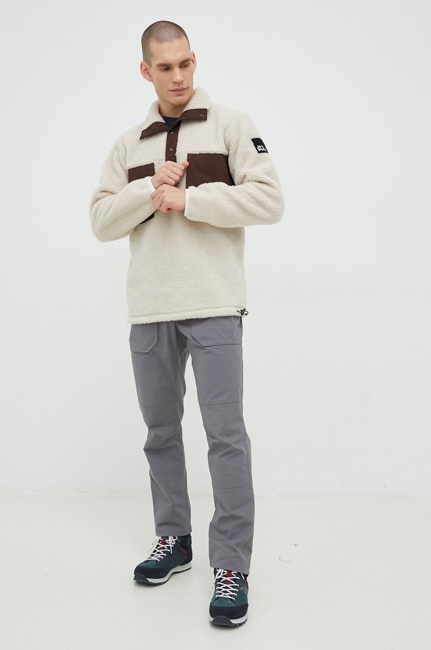 

Кофта Jack Wolfskin чоловіча колір бежевий візерунок