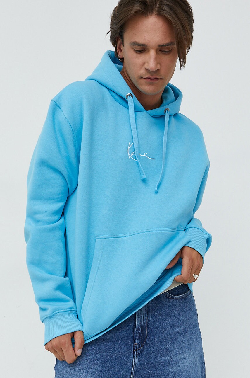 Karl kani bluza barbati, culoarea turcoaz, neted