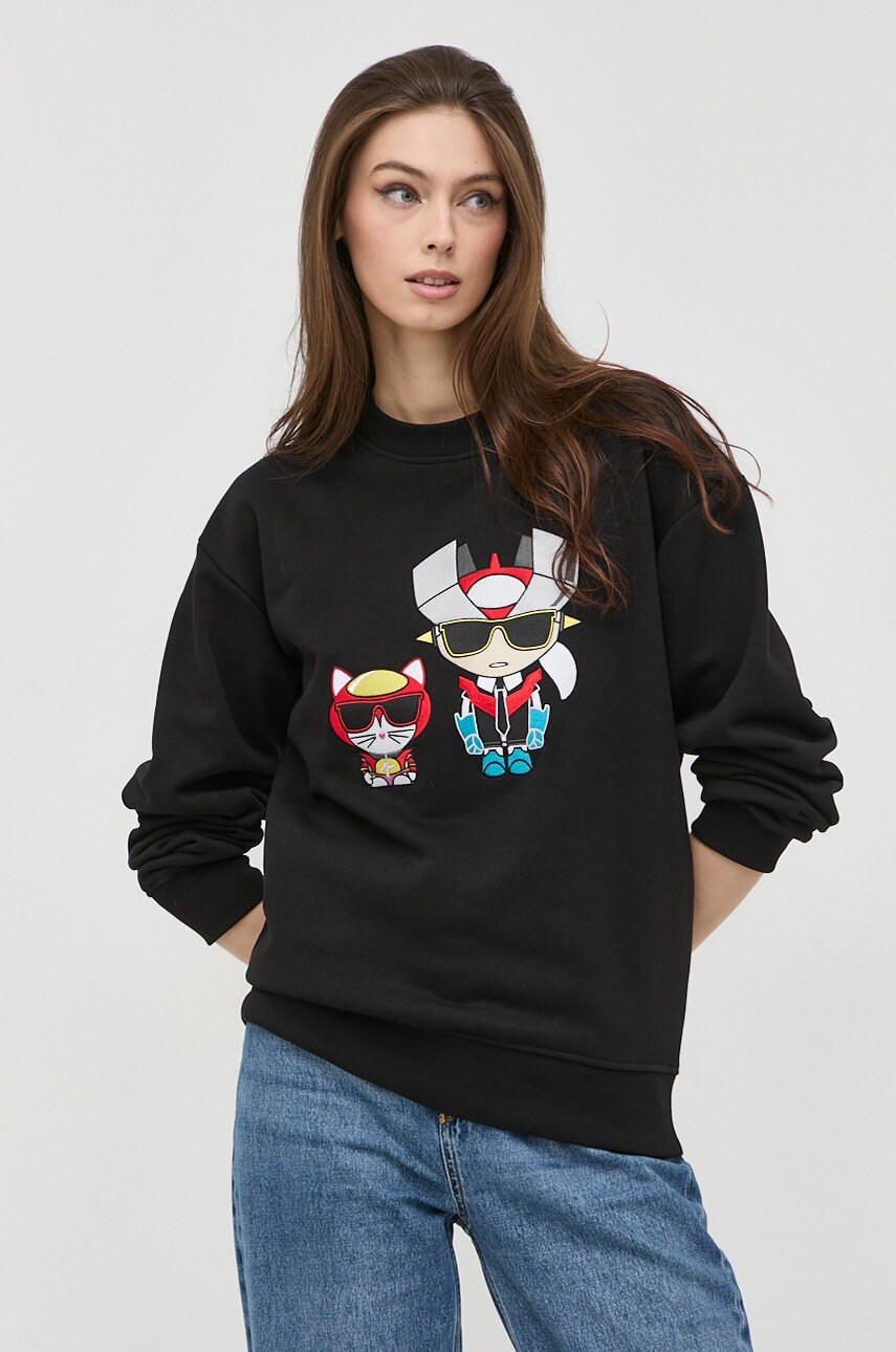 

Кофта Karl Lagerfeld цвет чёрный с аппликацией