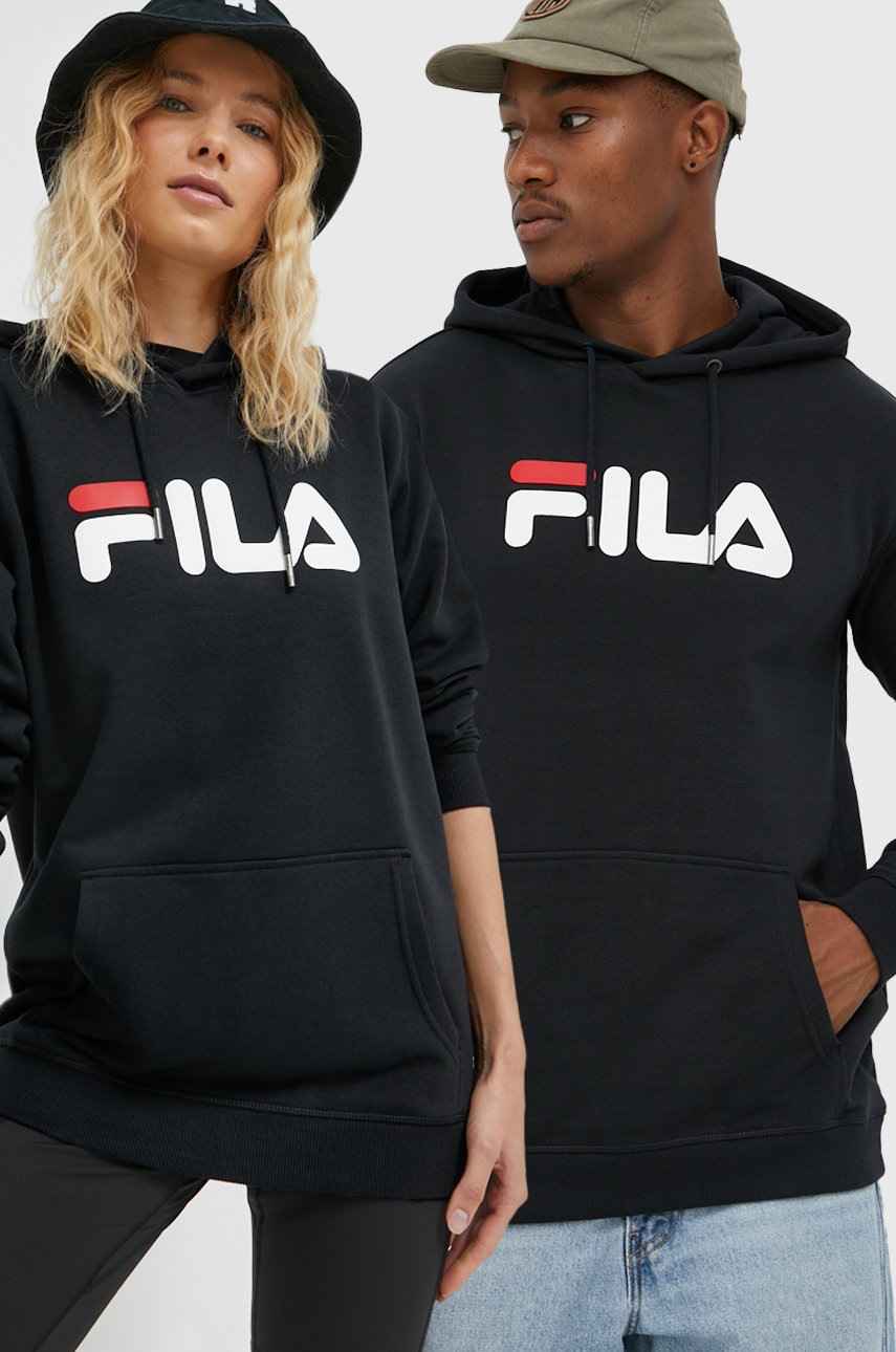 Fila bluza culoarea negru, cu imprimeu