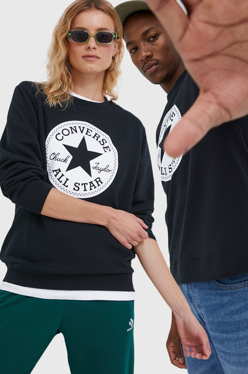 

Суичър Converse в черно с принт, Черен