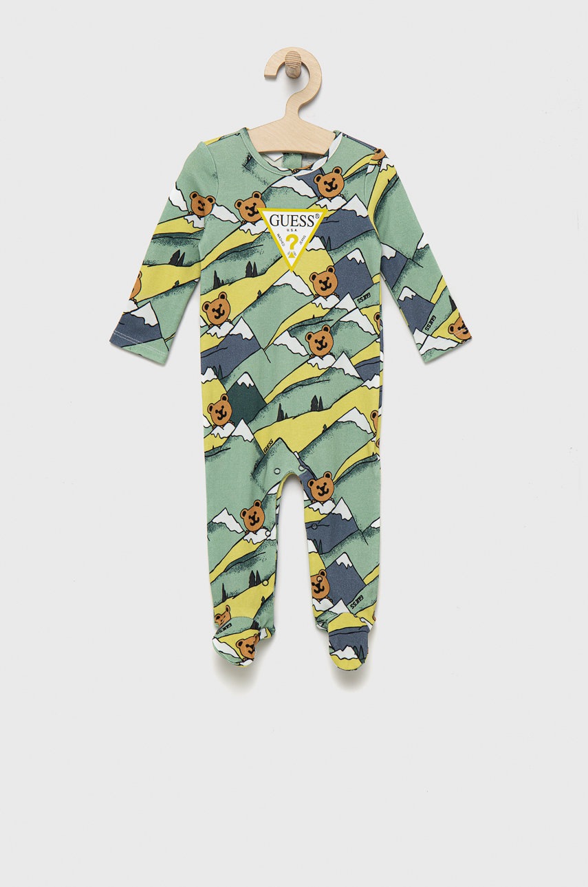 

Guess Бебешки памучни ританки, Зелен