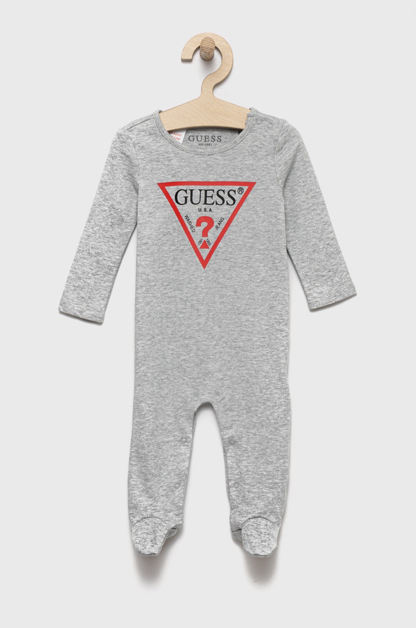 

Guess Бебешки памучни ританки, Сив