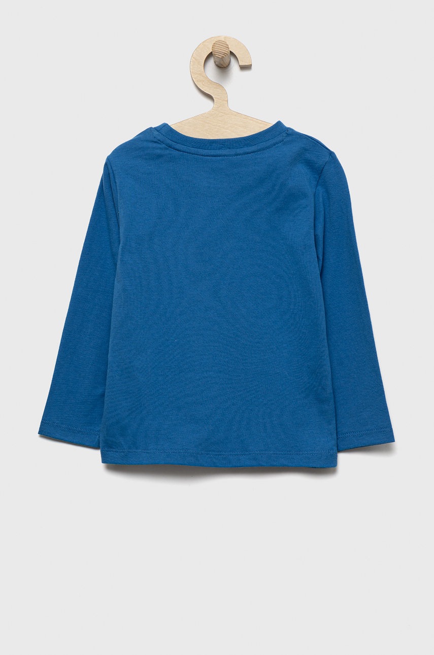 

Дитячий бавовняний лонгслів Guess з принтом