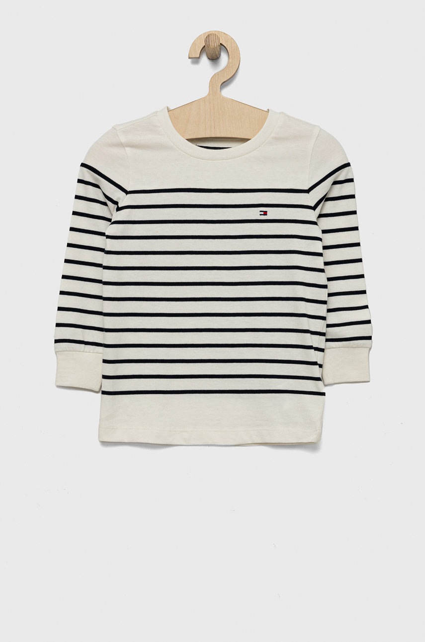 

Детска блуза с дълги ръкави Tommy Hilfiger в бежово с десен, Бежов