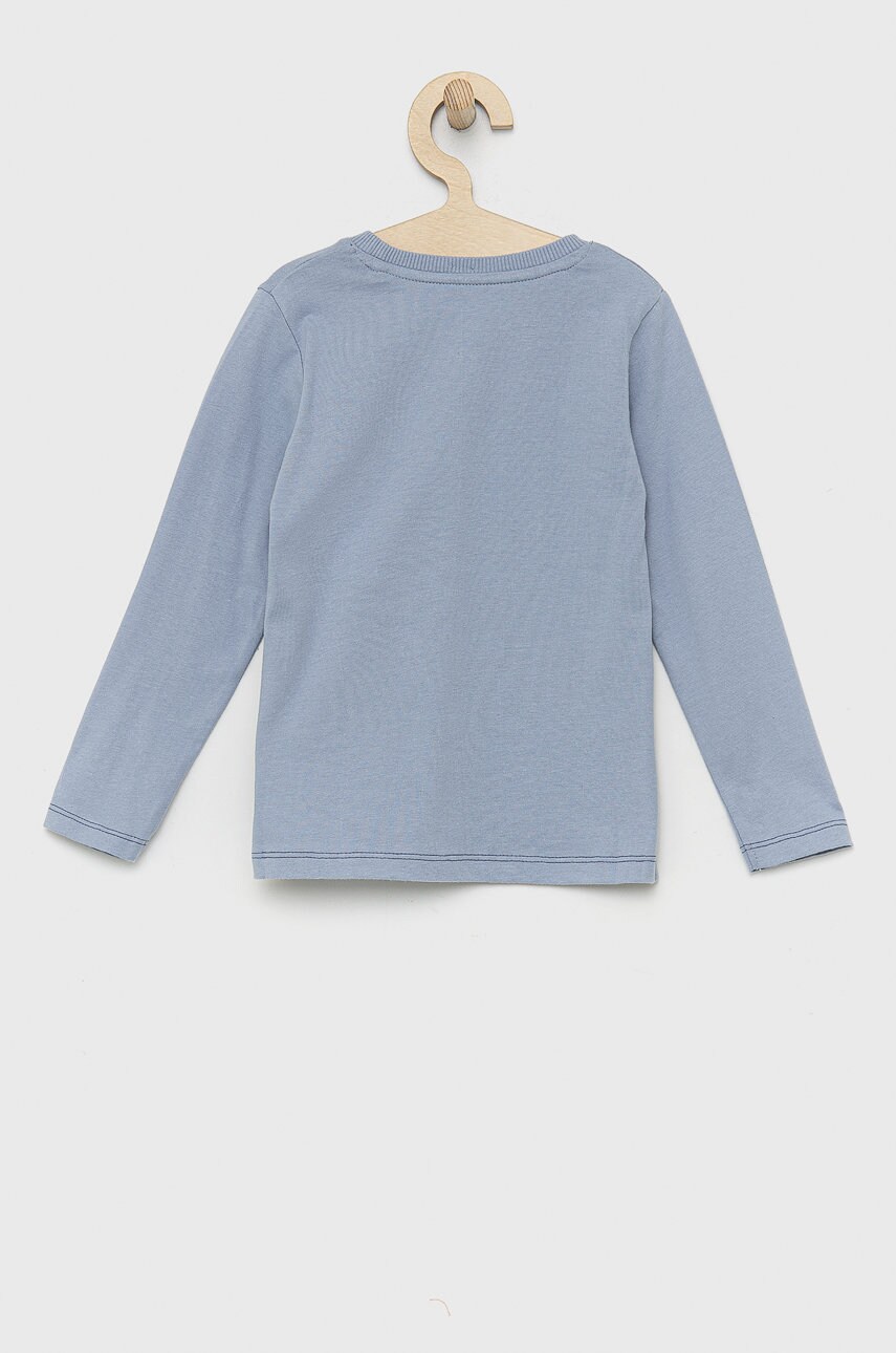 

Дитячий бавовняний лонгслів Guess з принтом