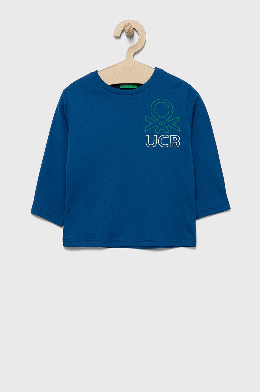 

Хлопковый детский лонгслив United Colors of Benetton с принтом