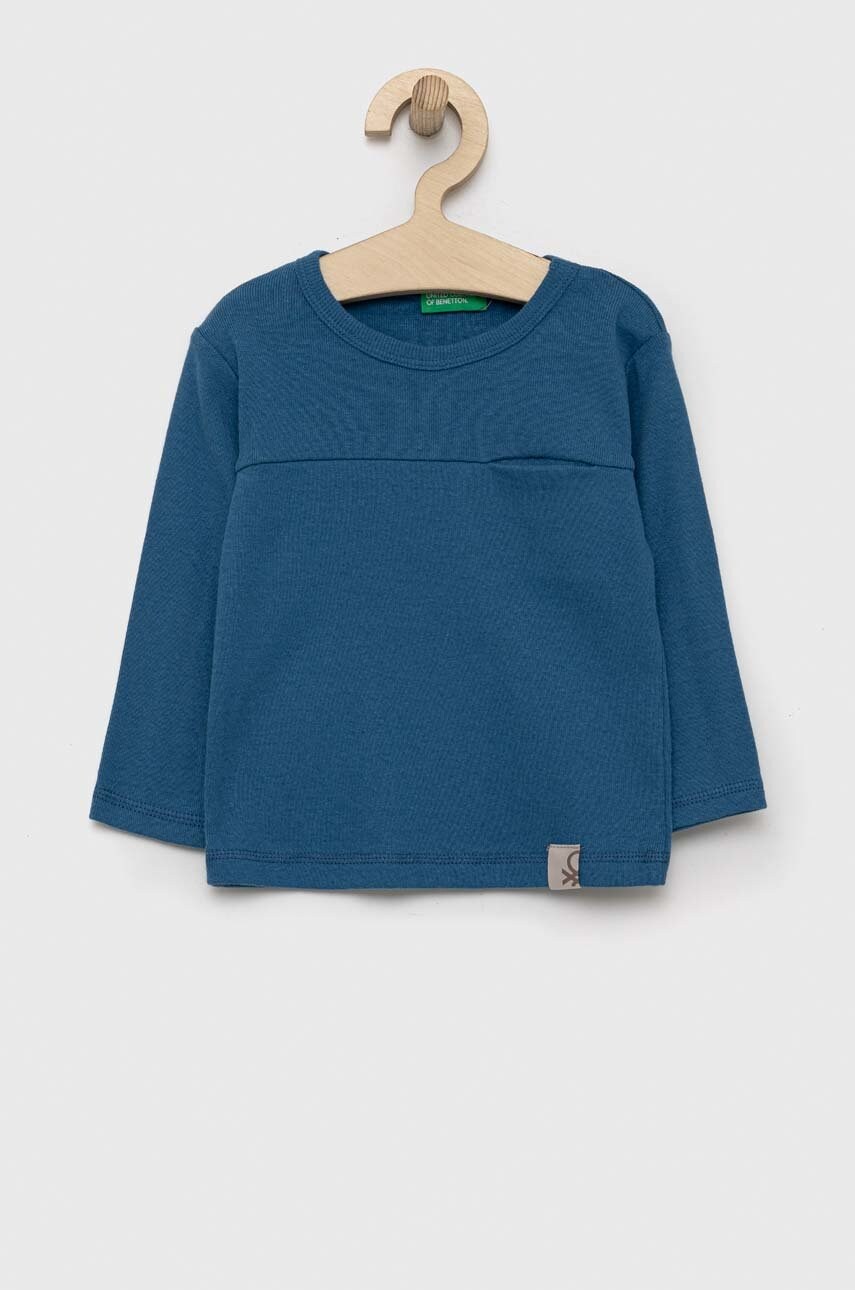 

Хлопковый детский лонгслив United Colors of Benetton однотонный