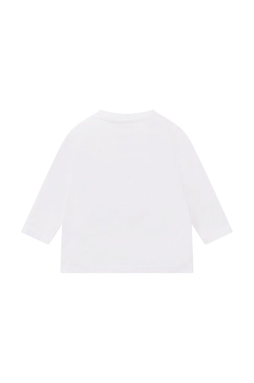 

Хлопковый детский лонгслив Kenzo Kids цвет белый с принтом