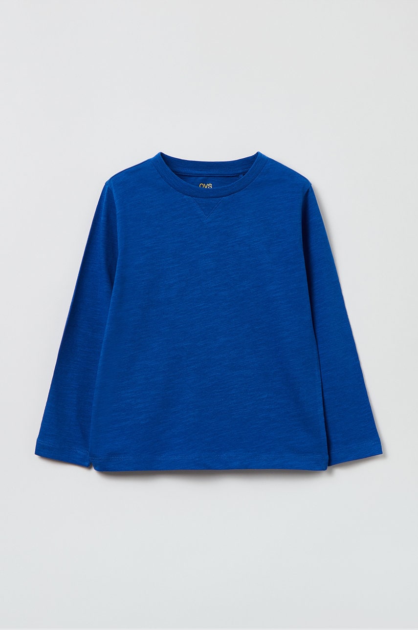 OVS longsleeve din bumbac pentru copii neted