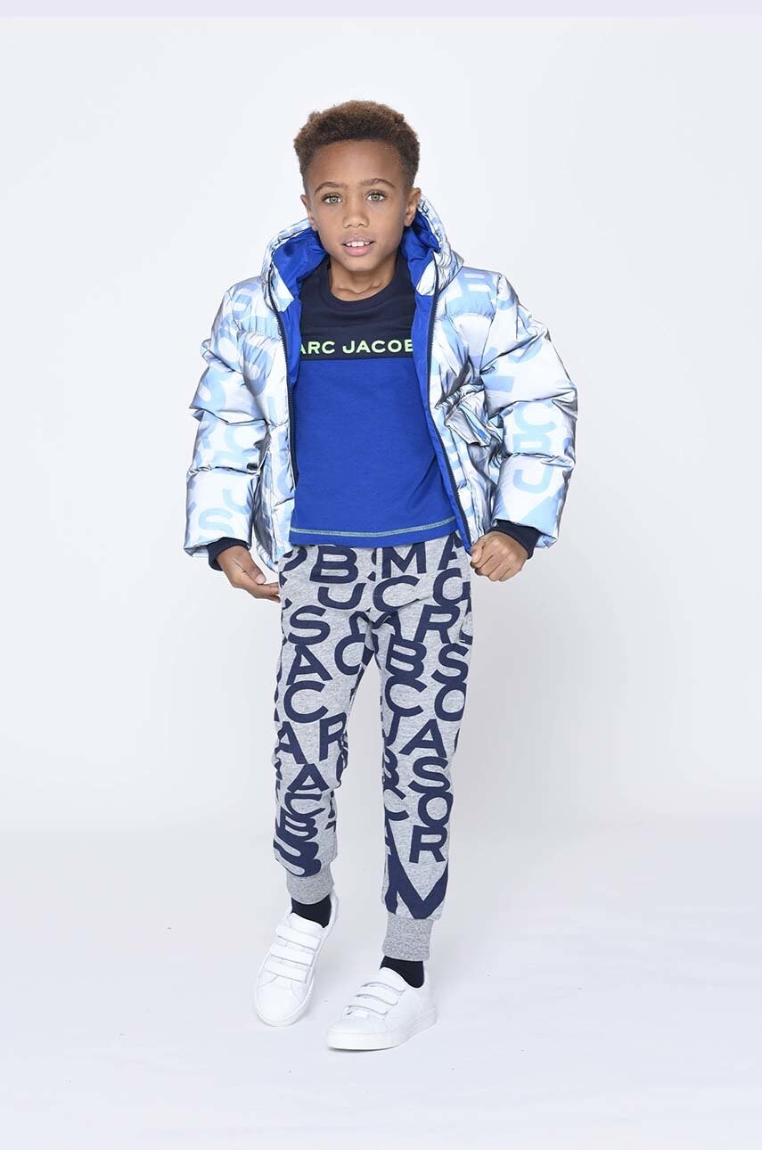 Marc jacobs longsleeve din bumbac pentru copii culoarea albastru marin, modelator