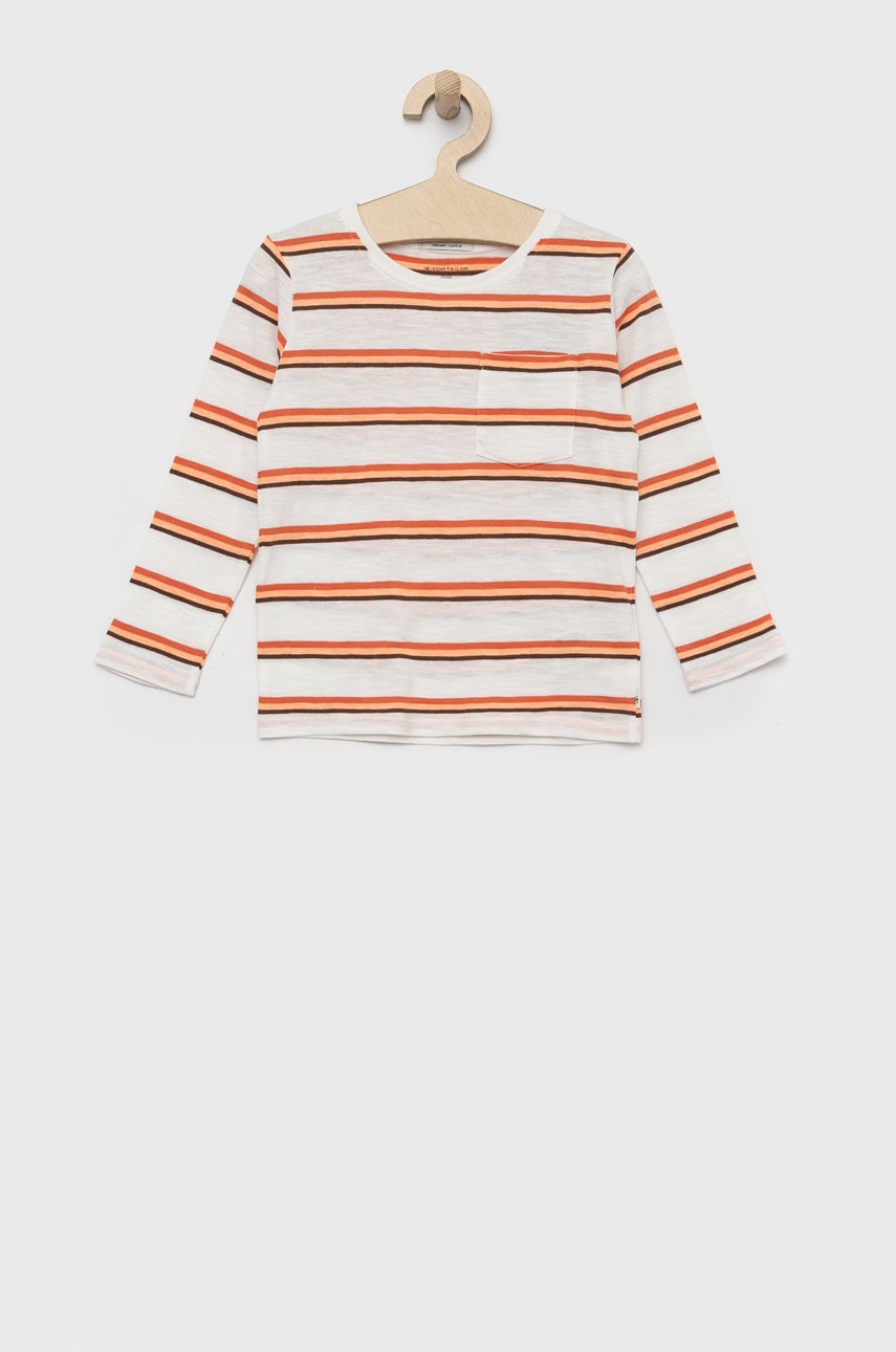 Tom Tailor longsleeve din bumbac pentru copii culoarea rosu, modelator