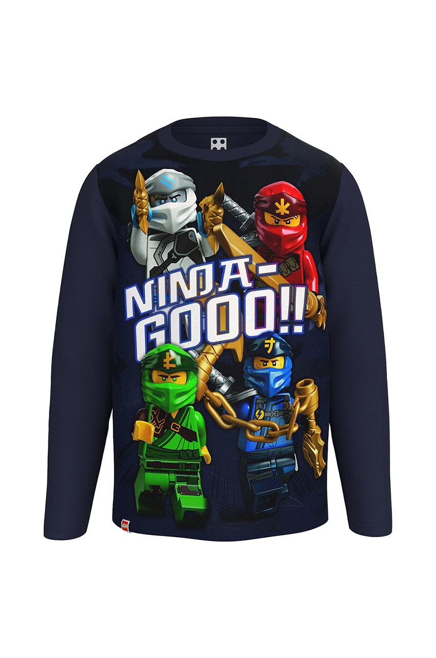 

Детска блуза с дълги ръкави Lego Wear в тъмносиньо с принт, Тъмносин