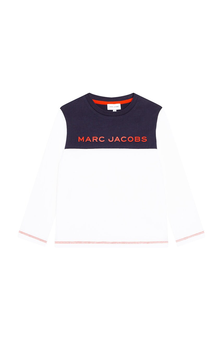 Marc jacobs longsleeve din bumbac pentru copii culoarea alb, cu imprimeu