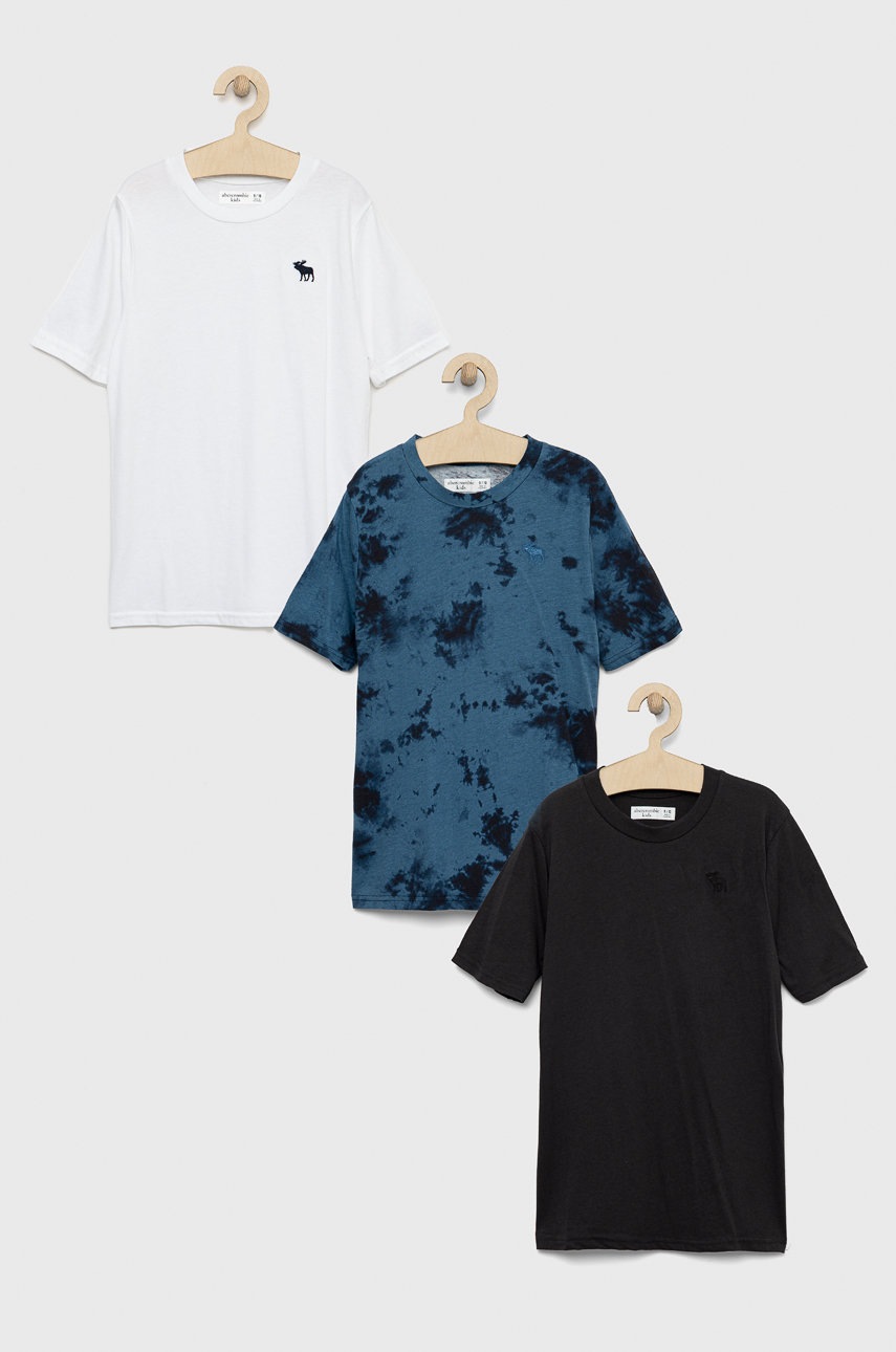 

Детска тениска Abercrombie & Fitch (3 чифта) с изчистен дизайн, Многоцветен