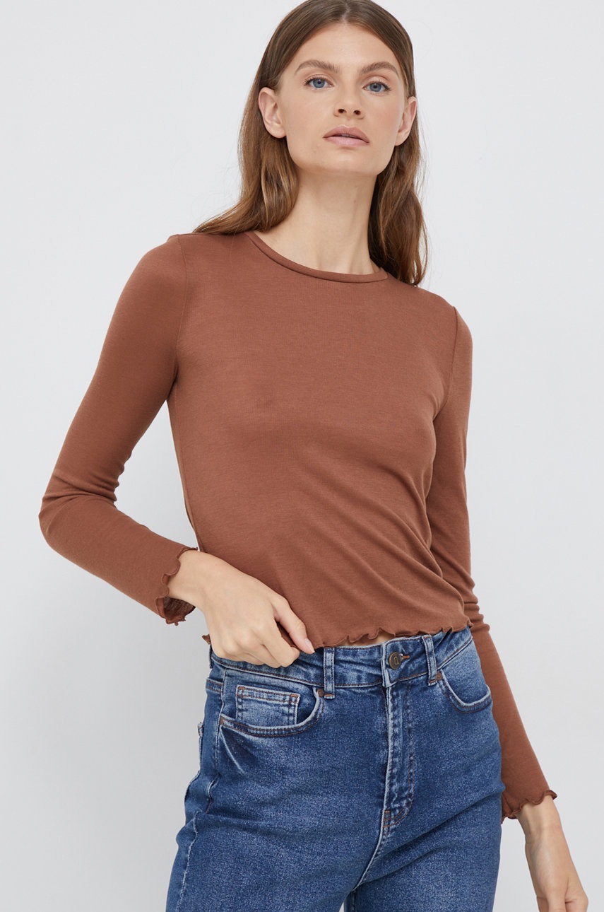 

Блуза с дълги ръкави Vero Moda в кафяво, Кафяв
