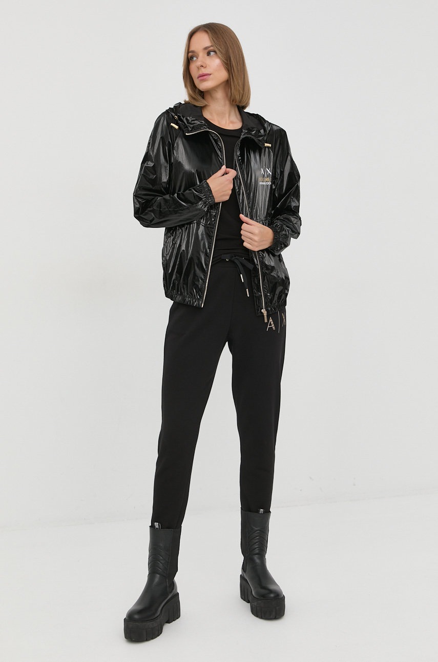 

Лонгслів Armani Exchange жіночий колір чорний
