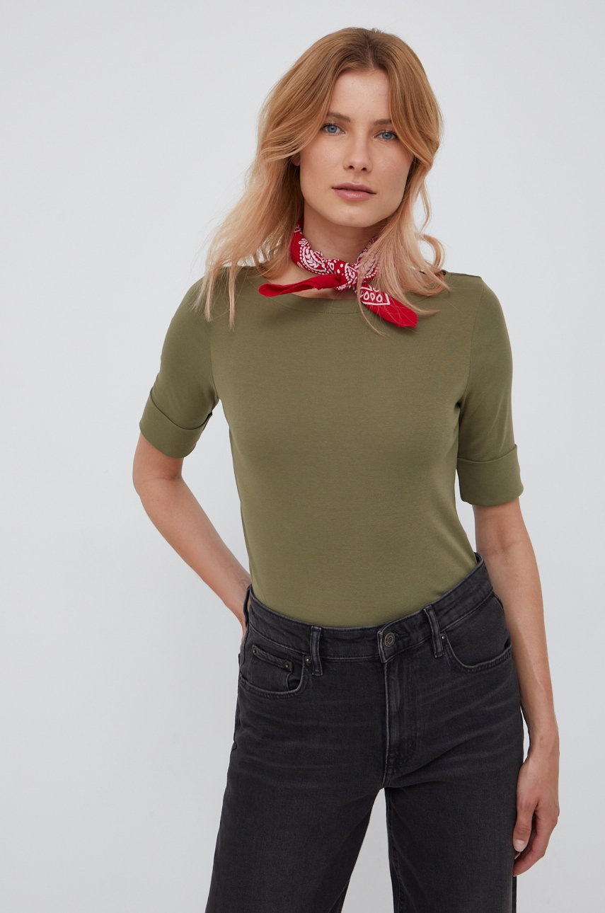 

Тениска Lauren Ralph Lauren в зелено, Зелен