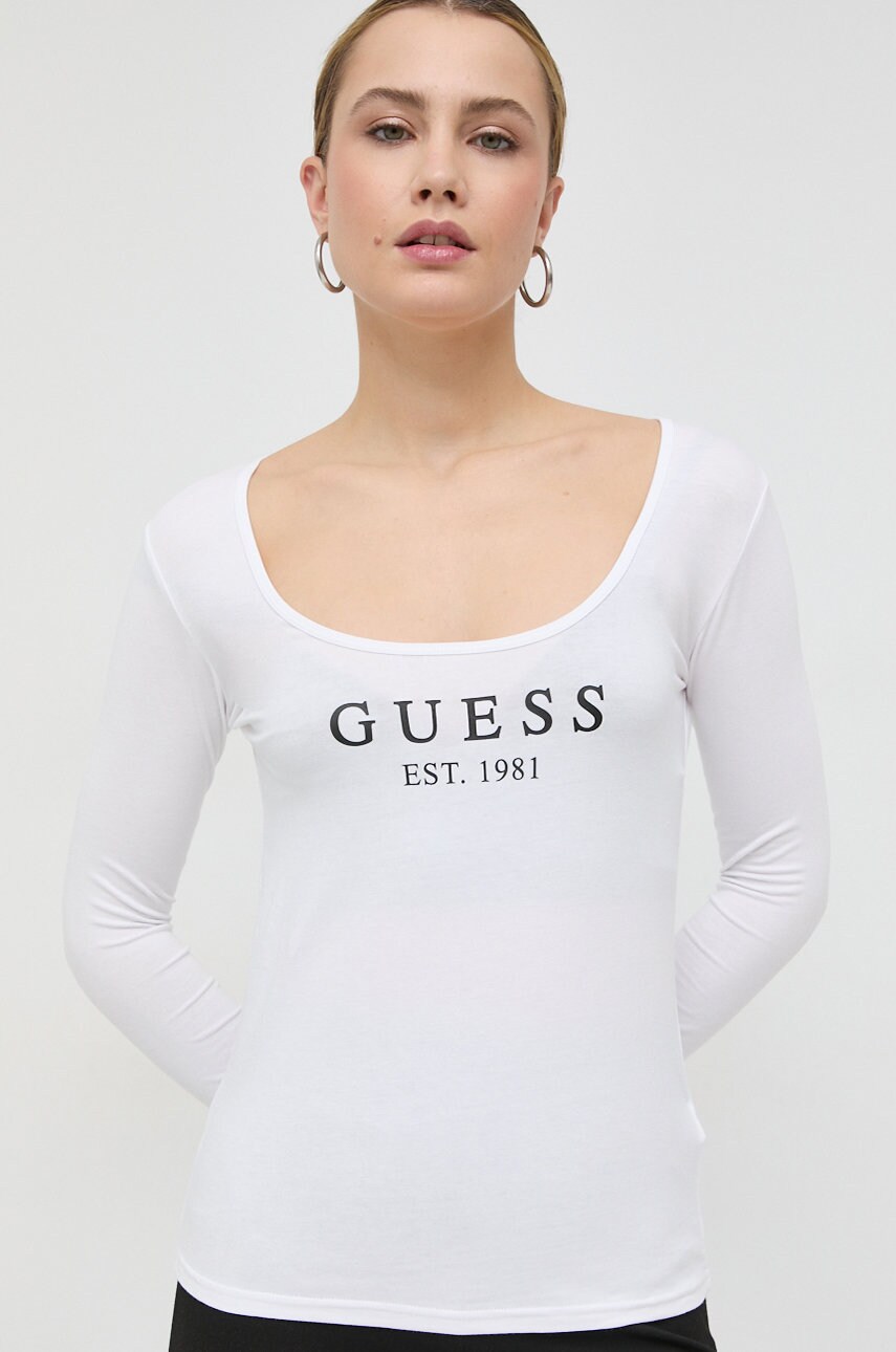 

Лонгслів Guess жіночий колір білий