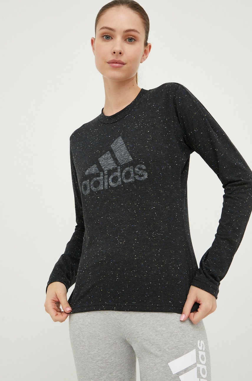 

Лонгслів adidas Performance жіночий колір чорний