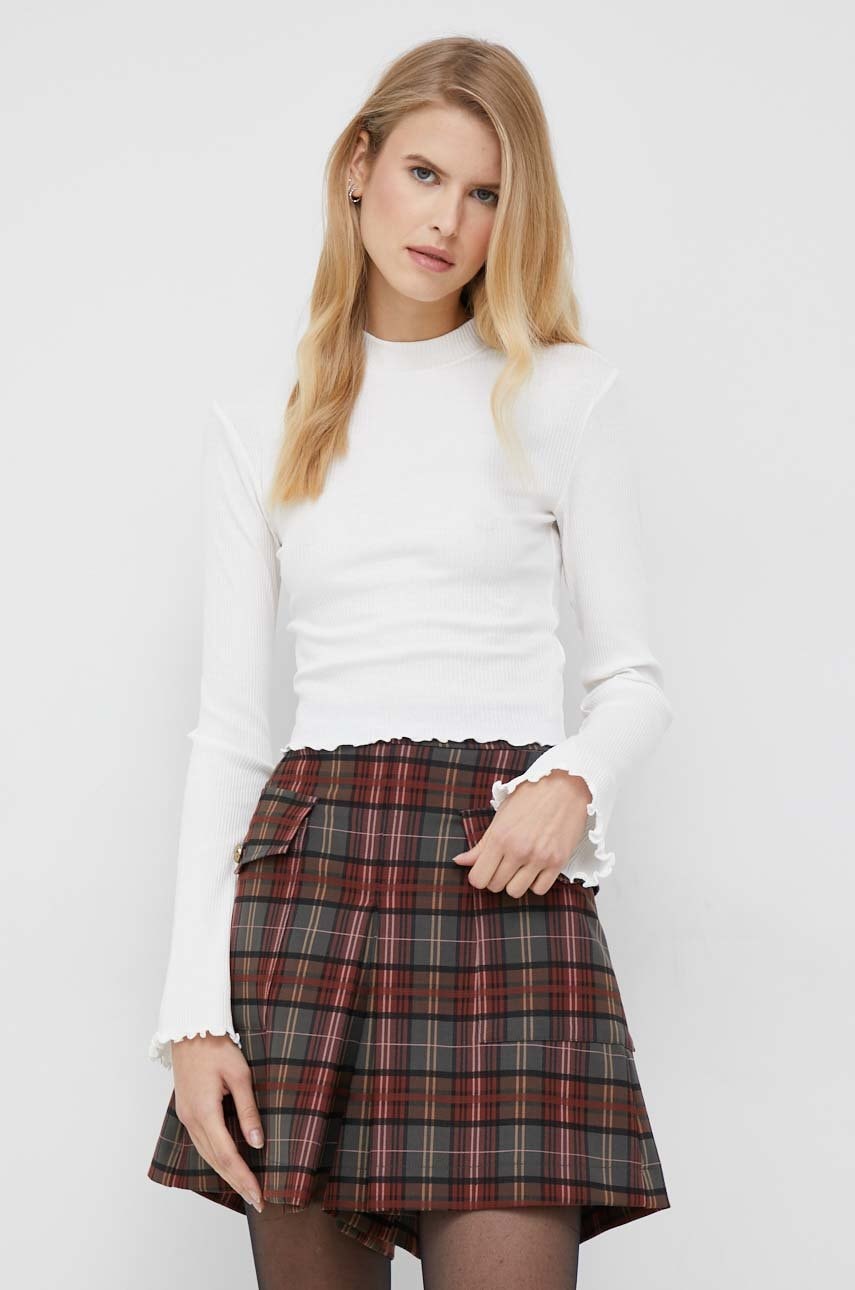 

Блуза с дълги ръкави Vero Moda в бяло с ниско поло, Бял