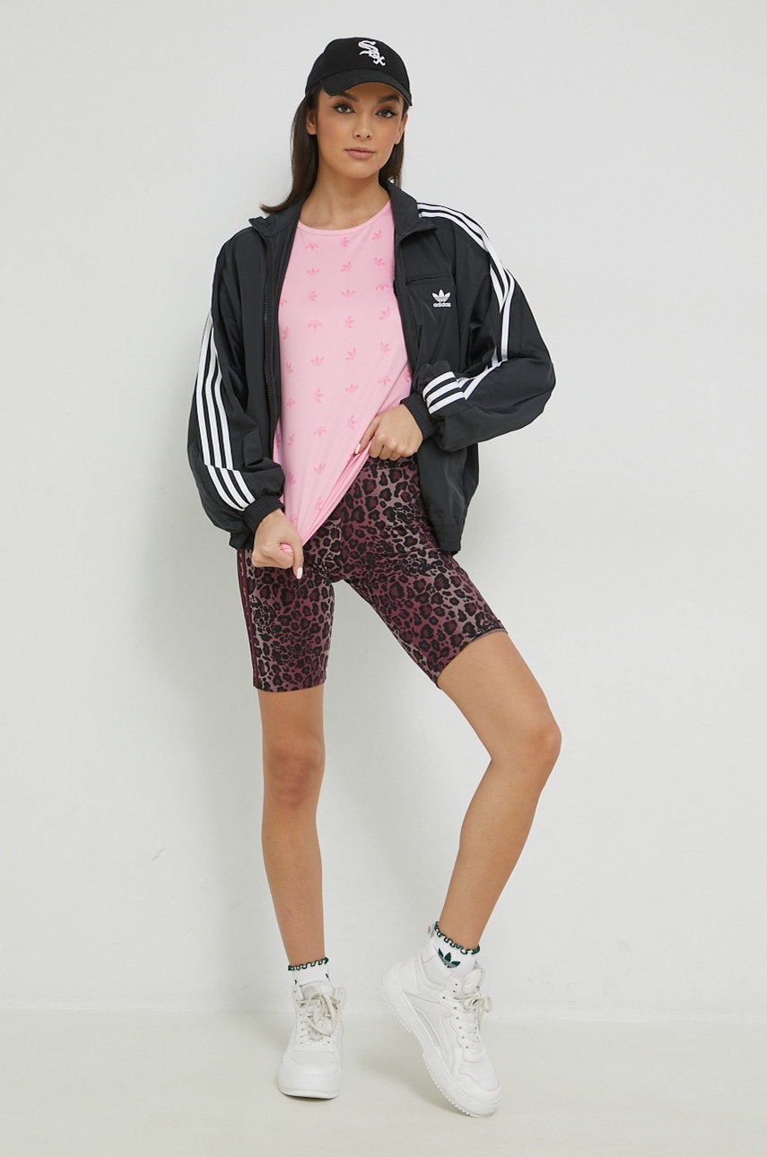 

Лонгслив adidas Originals женский цвет розовый