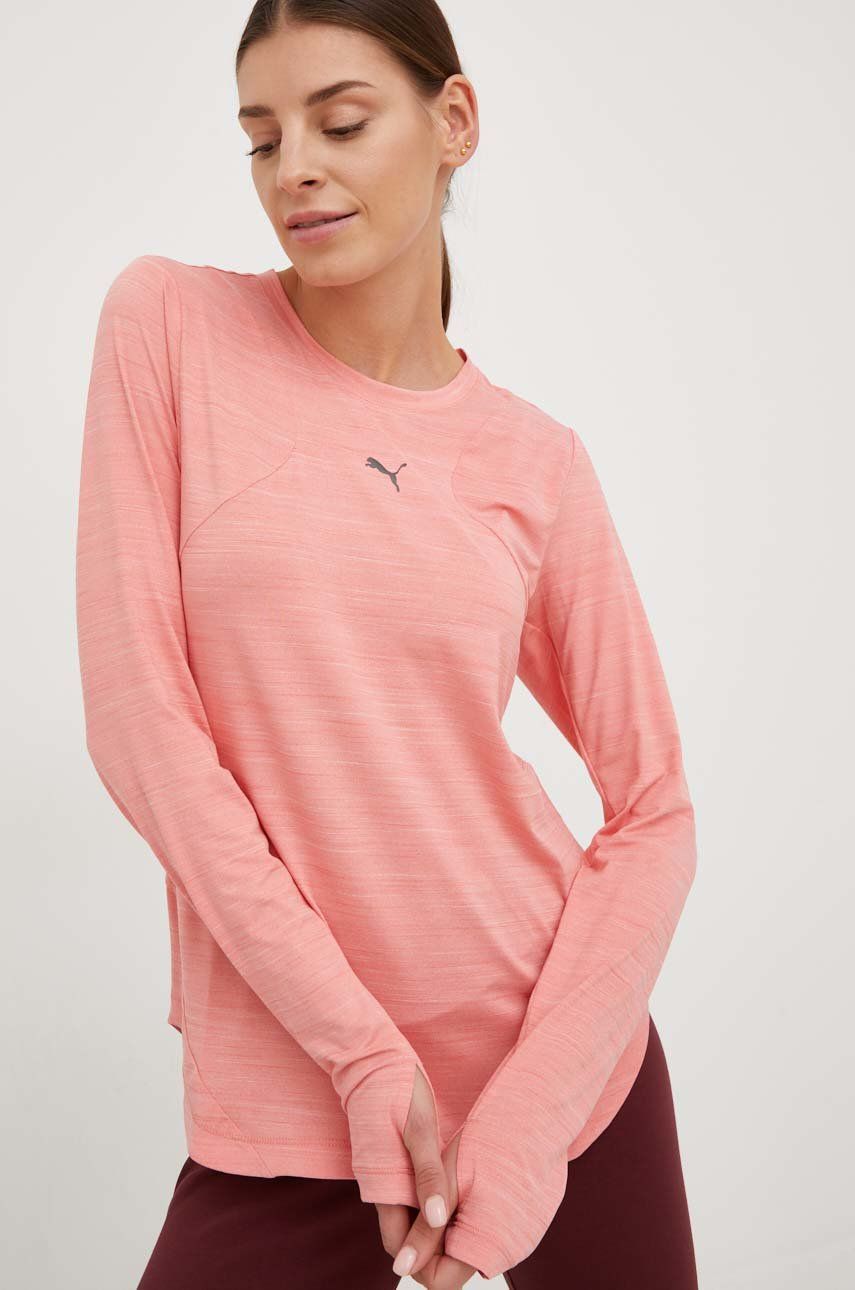 Puma longsleeve do biegania Cloudspun kolor czarny