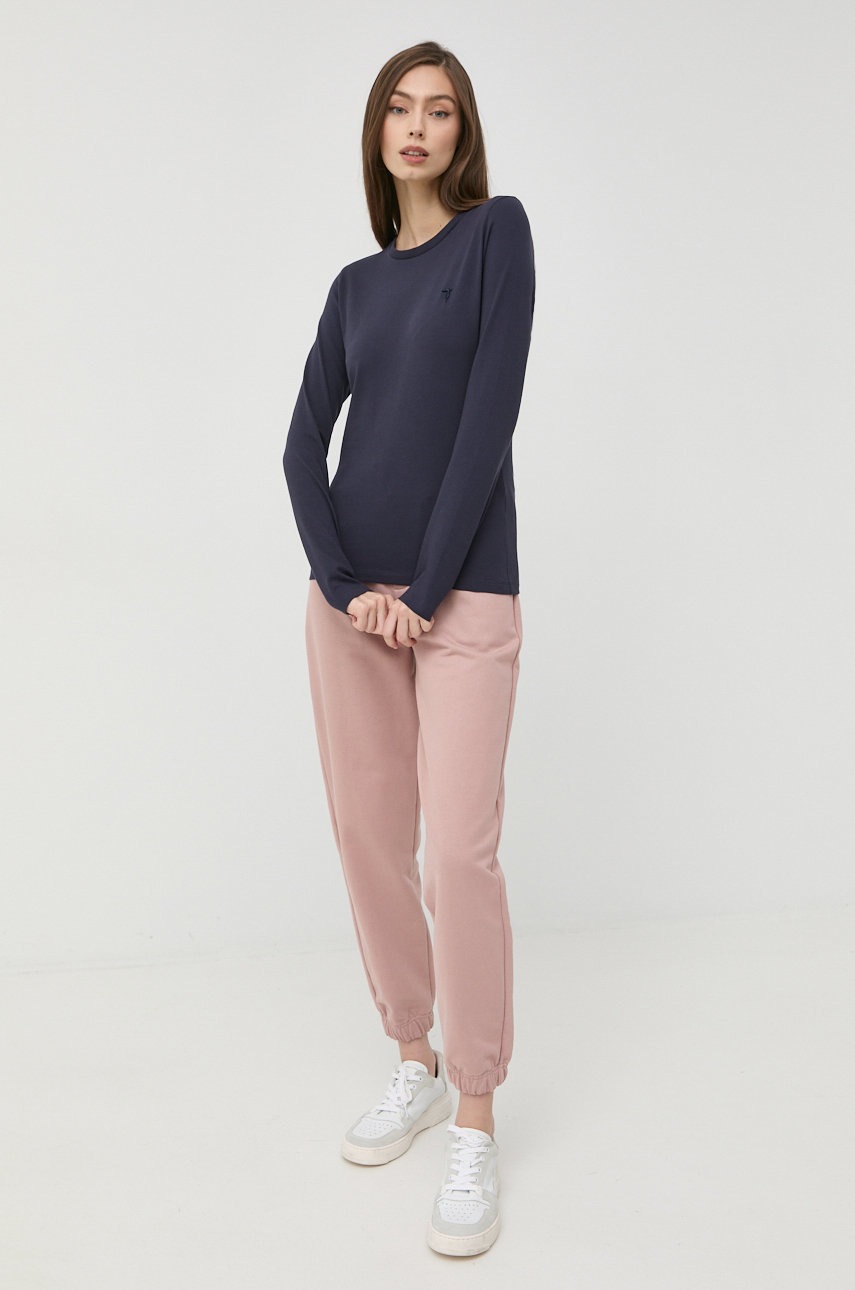 

Лонгслив Trussardi женский цвет синий