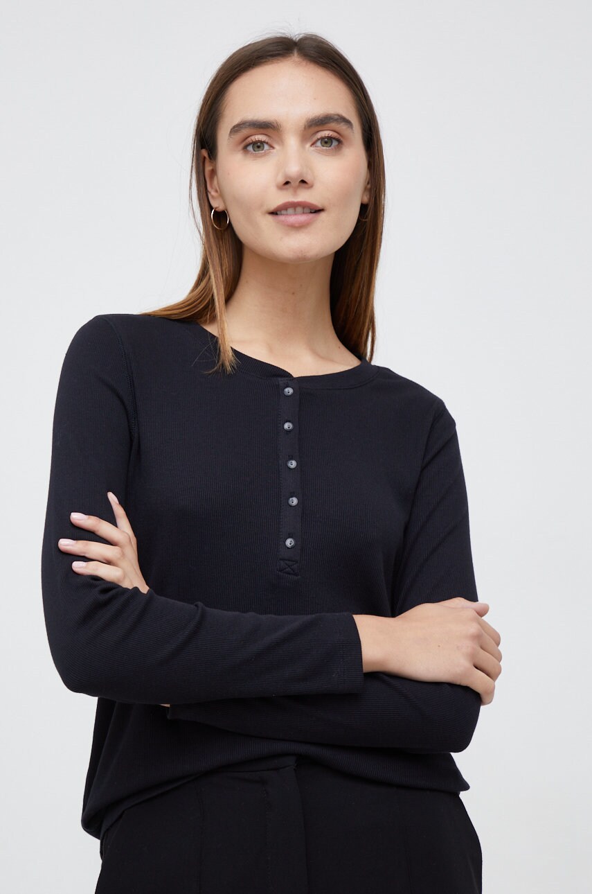 Gap longsleeve femei, culoarea negru