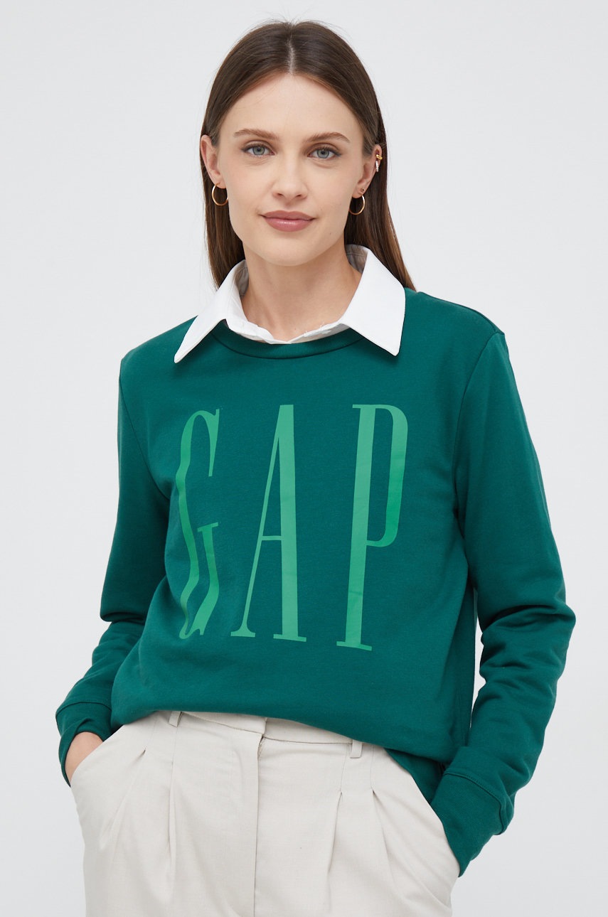 

Суичър GAP в зелено с принт, Зелен