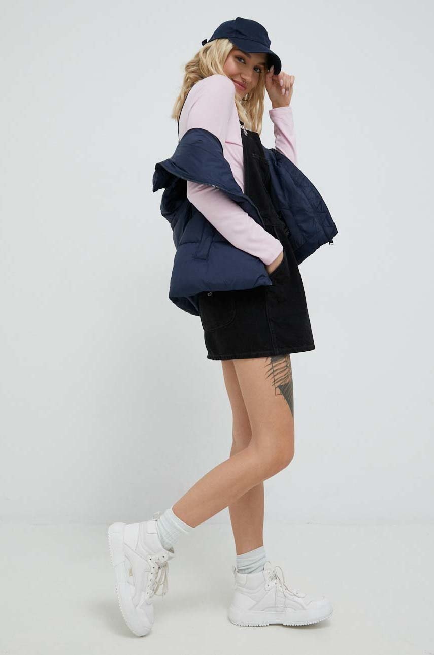 

Лонгслів Tommy Jeans жіночий колір фіолетовий гольф