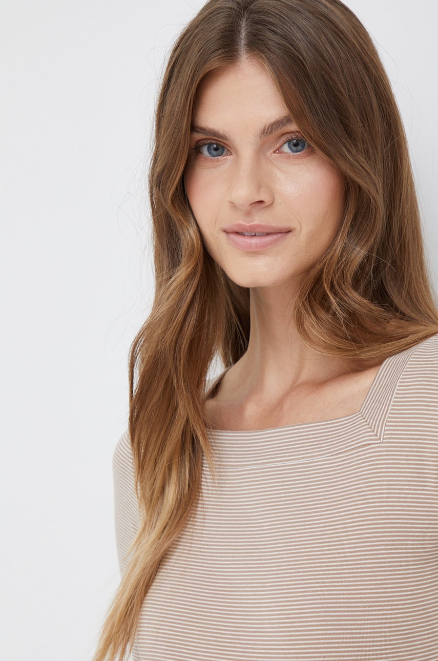 

Блуза с дълги ръкави Lauren Ralph Lauren в бежово, Бежов