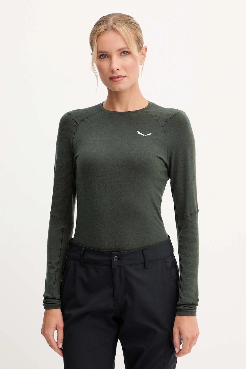 Salewa longsleeve funcțional Cristallo culoarea roz, 00.0000028206