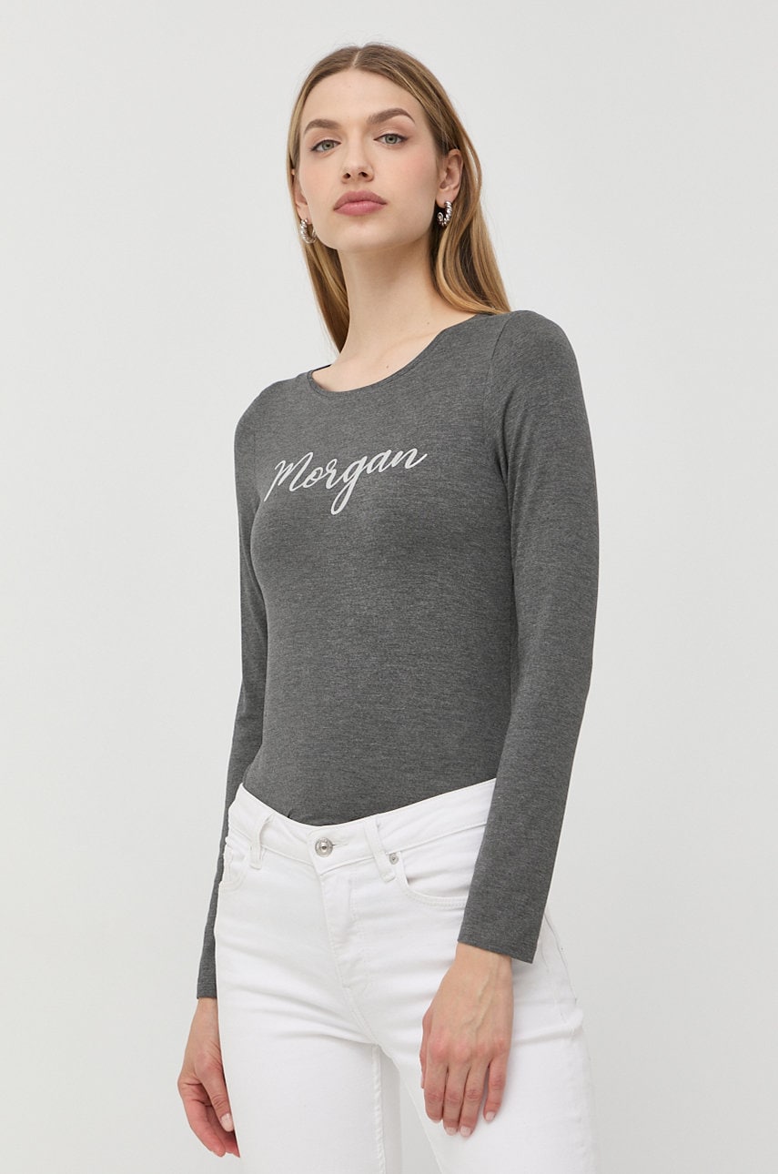 Morgan longsleeve femei, culoarea gri
