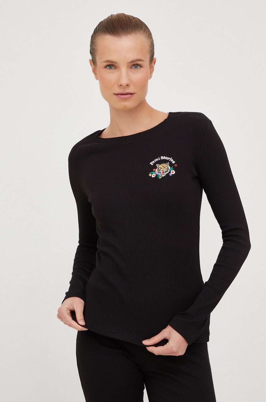 Femi stories longsleeve moe femei, culoarea negru