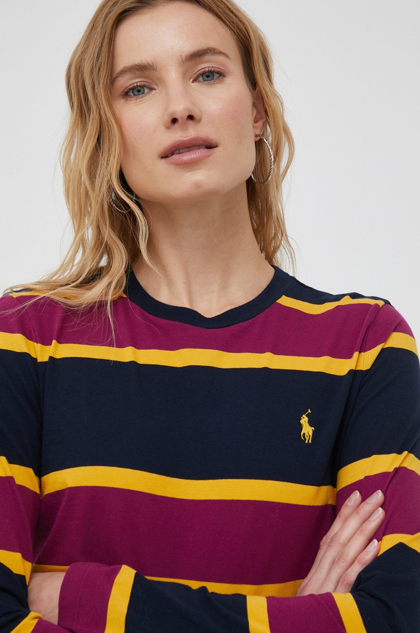 

Памучна блуза с дълги ръкави Polo Ralph Lauren, Многоцветен