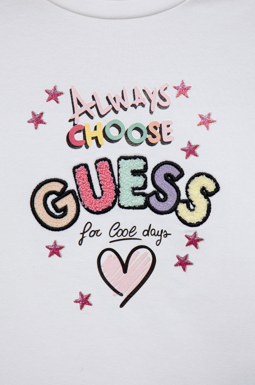 

Детский лонгслив Guess цвет белый