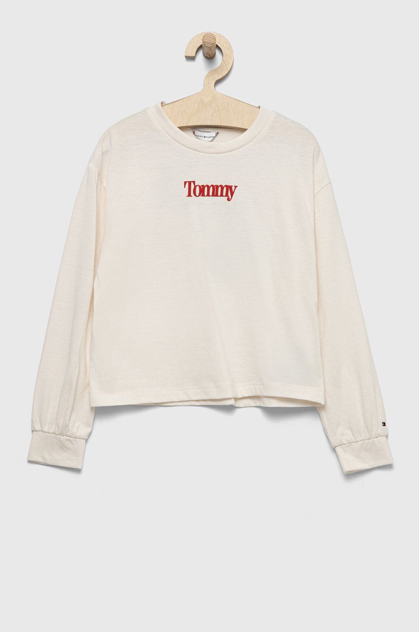 Tommy Hilfiger longsleeve dziecięcy kolor biały