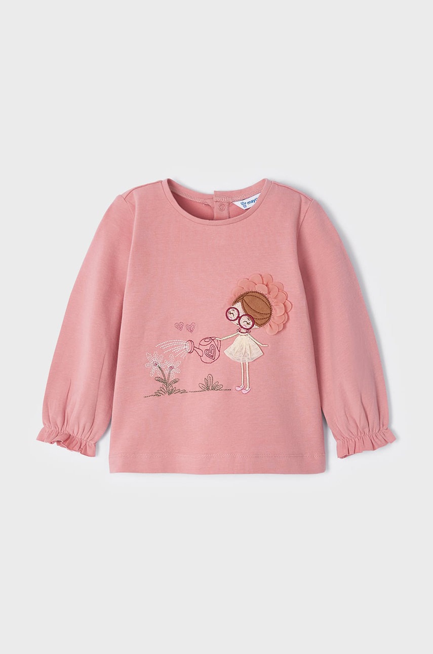 

Детска блуза с дълги ръкави Mayoral в розово, Розов