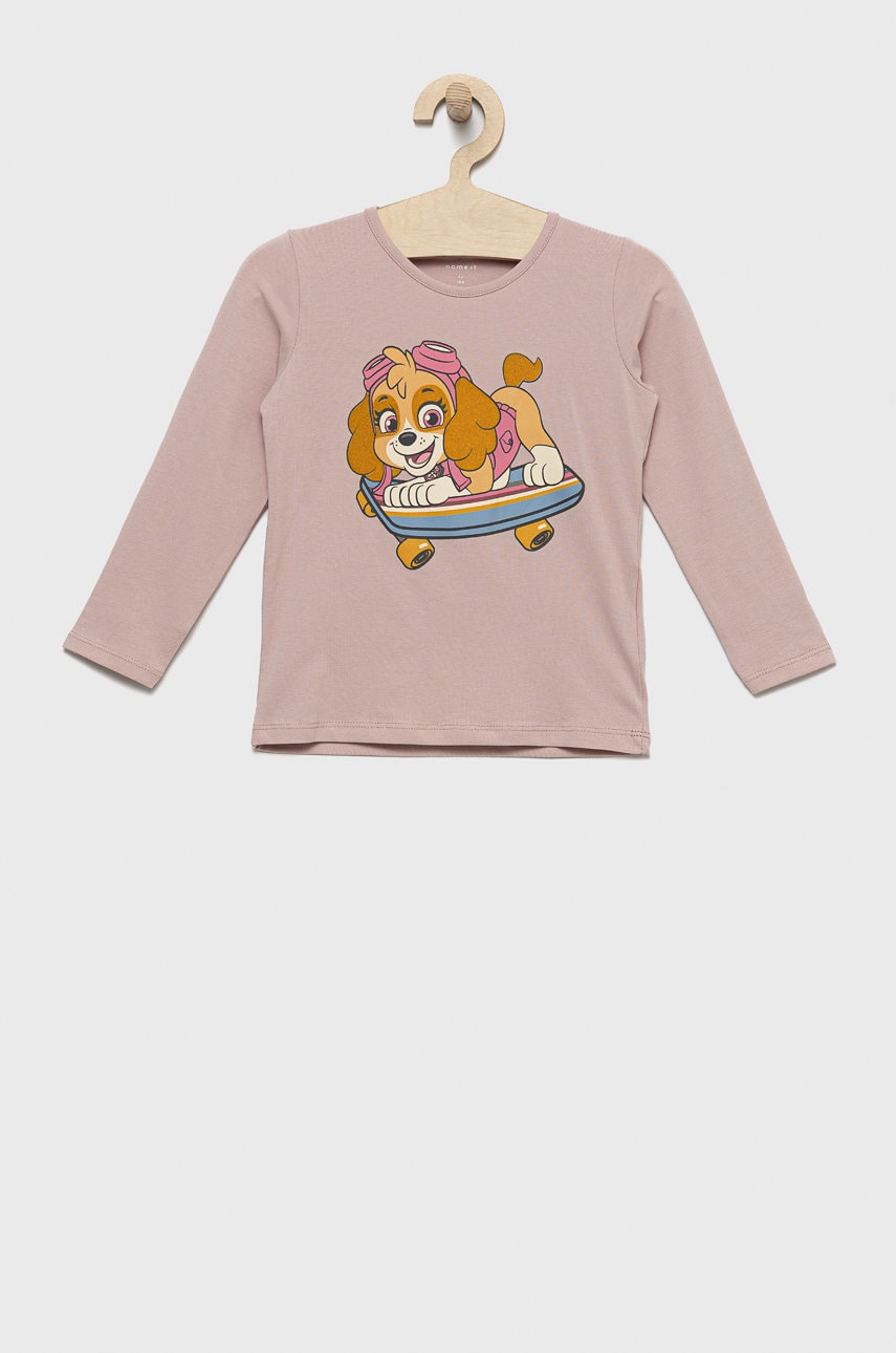 Name It longsleeve copii psi patrol culoarea roz