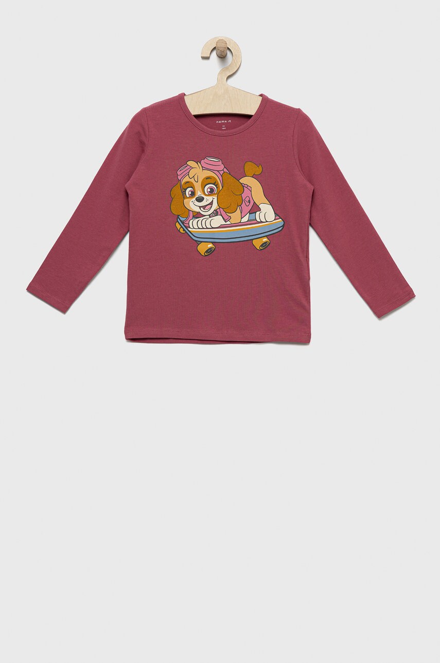 Name It longsleeve copii psi patrol culoarea violet