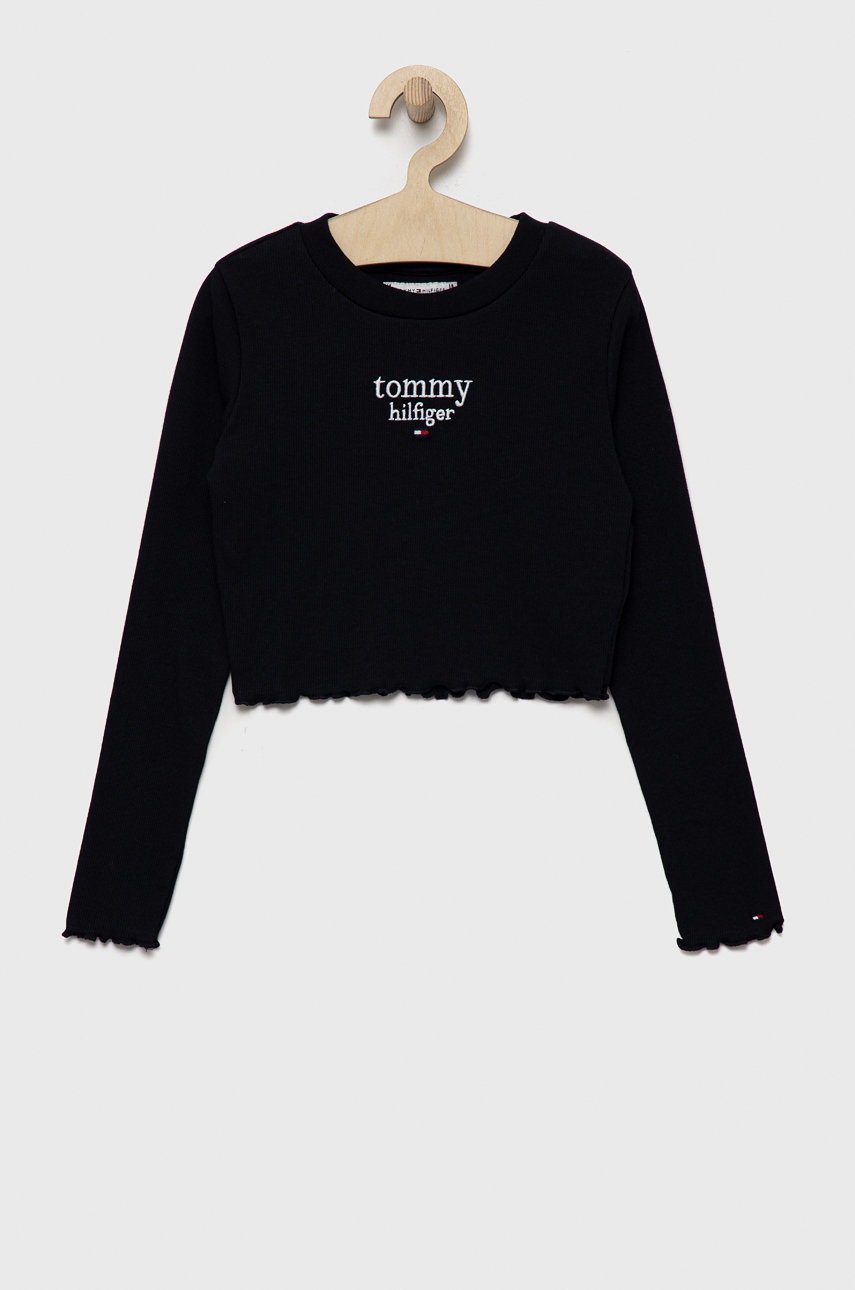 

Детска блуза с дълги ръкави Tommy Hilfiger в тъмносиньо, Тъмносин