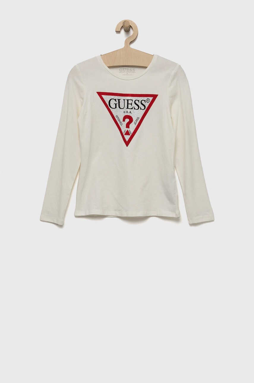 

Детский лонгслив Guess цвет белый