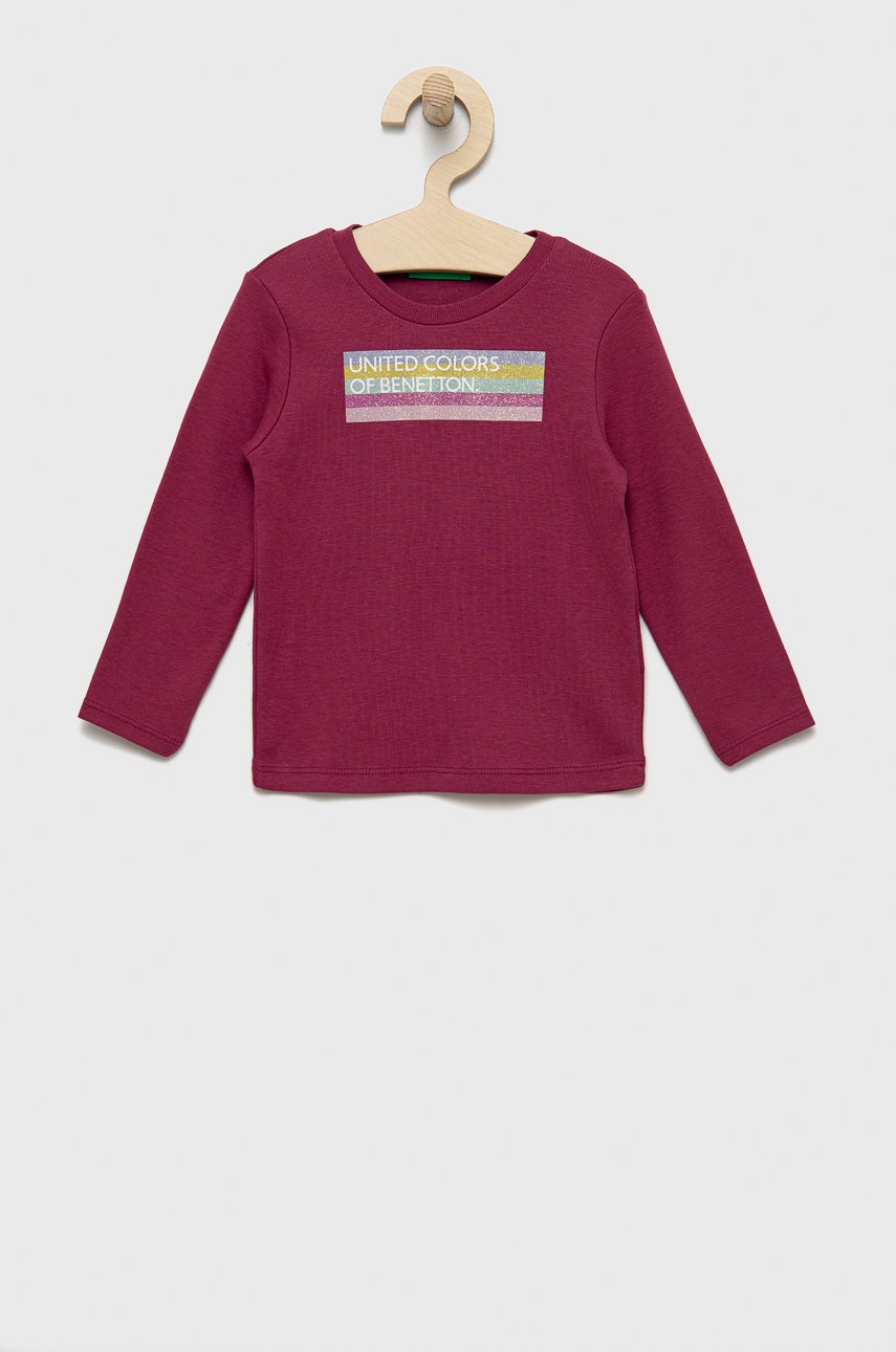 

Детска блуза с дълги ръкави United Colors of Benetton в лилаво, Виолетов