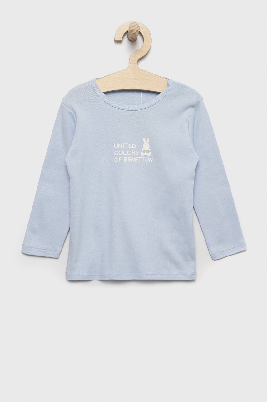 

Детска блуза с дълги ръкави United Colors of Benetton, Син