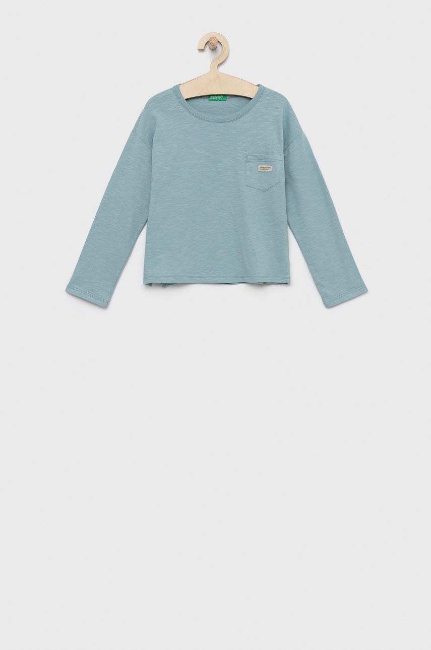 

Дитячий бавовняний лонгслів United Colors of Benetton